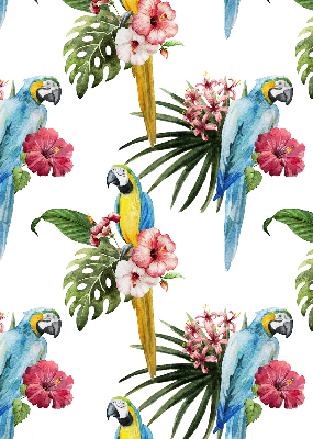 Window blind Parrot on flowers