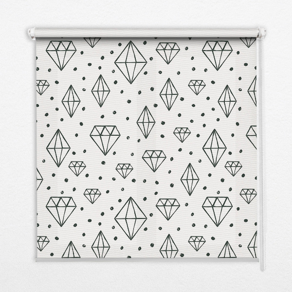 Window blind Drawn diamonds