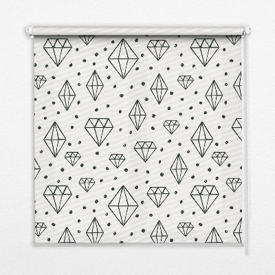 Window blind Drawn diamonds