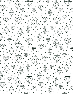 Window blind Drawn diamonds