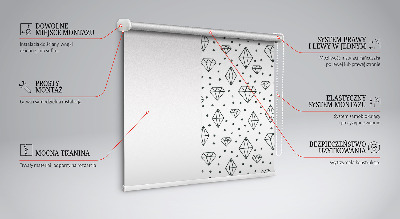 Window blind Drawn diamonds