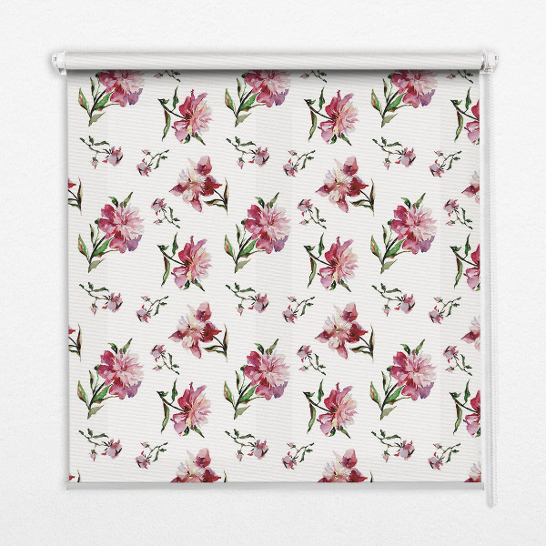 Window blind Pink flower