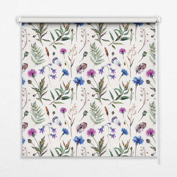 Window blind Colorful flowers