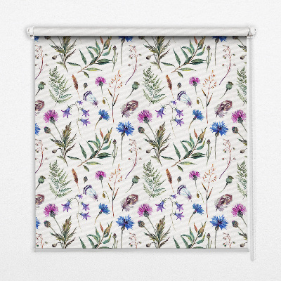 Window blind Colorful flowers