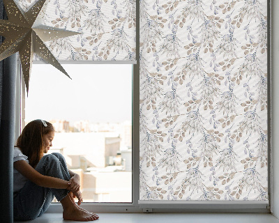 Window blind White flowers