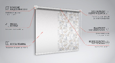 Window blind White flowers