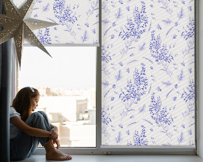 Kitchen roller blind Purple plants