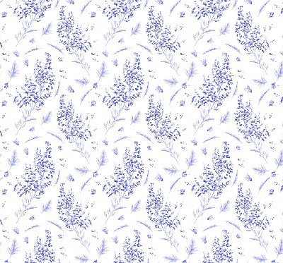 Kitchen roller blind Purple plants