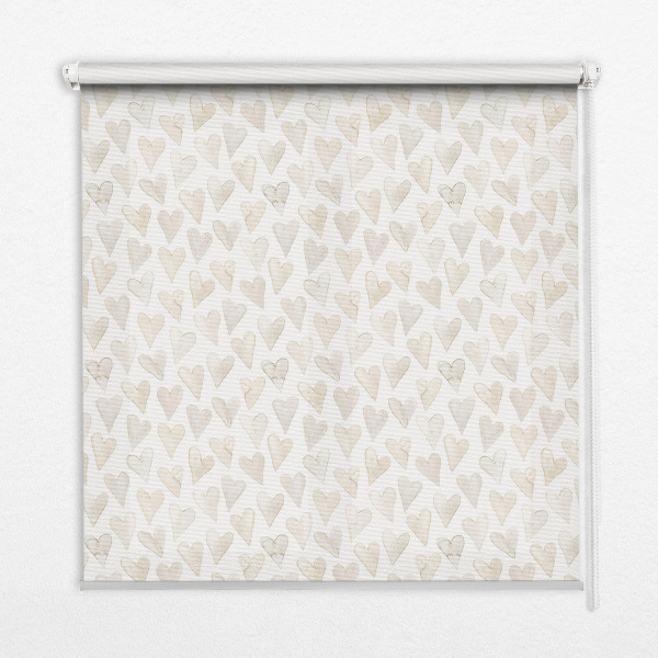 Blind for window Beige hearts