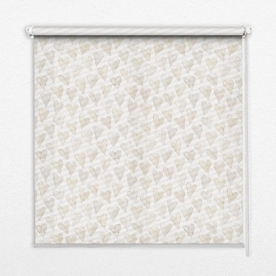 Blind for window Beige hearts