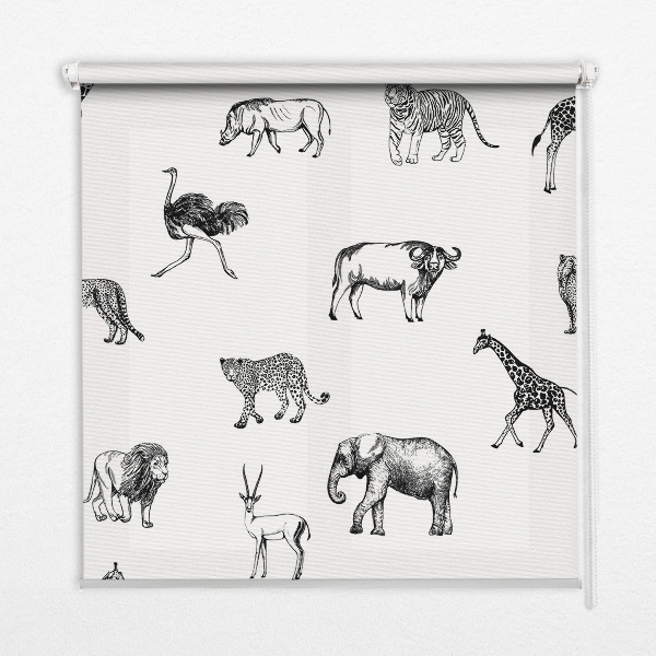 Roller blind for window Animals