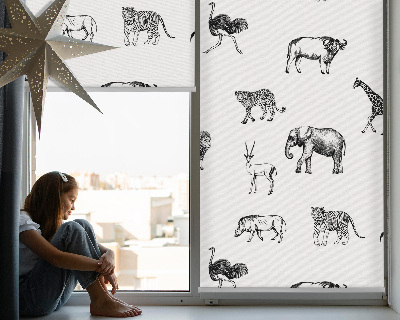 Roller blind for window Animals