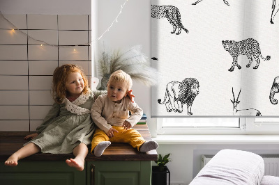 Roller blind for window Animals