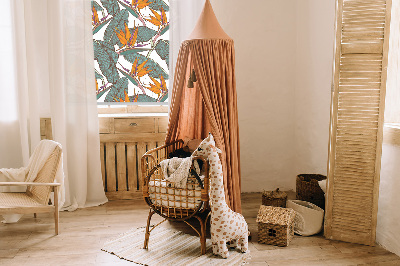 Roller blind for window Flowers and leaves