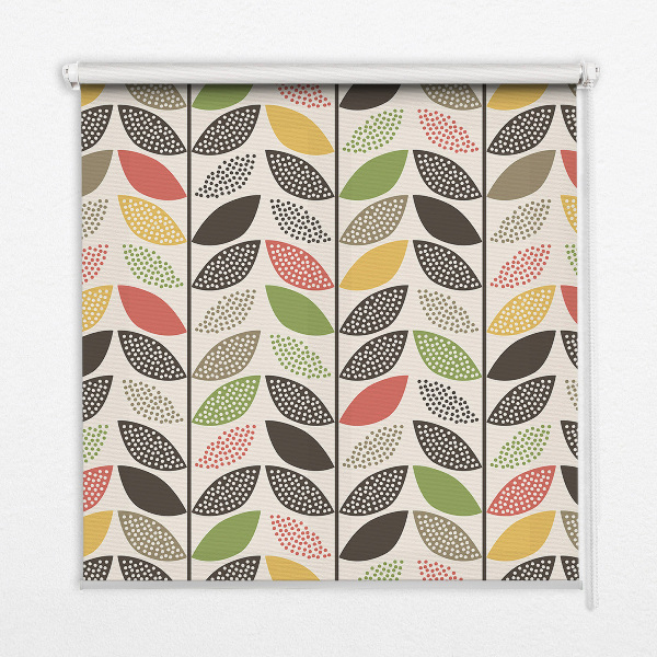 Roller blind for window Colorful leaves