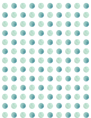 Window blind Turquoise dots white background