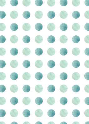 Window blind Turquoise dots white background