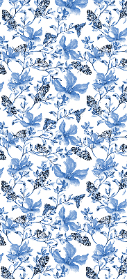 Kitchen roller blind Blue butterflies