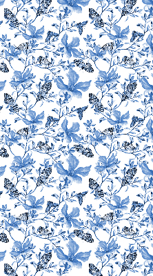 Kitchen roller blind Blue butterflies