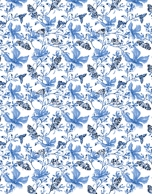 Kitchen roller blind Blue butterflies