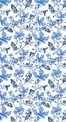 Kitchen roller blind Blue butterflies