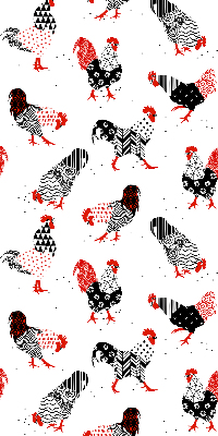 Kitchen roller blind Roosters