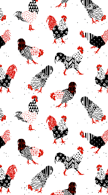 Kitchen roller blind Roosters