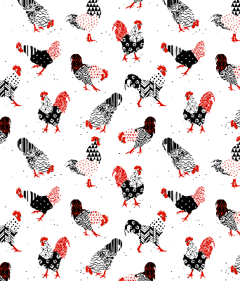 Kitchen roller blind Roosters