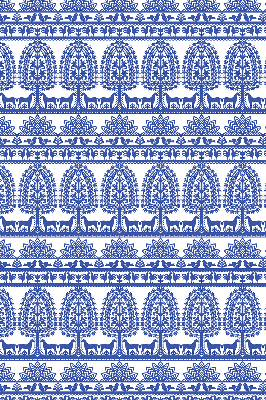 Kitchen roller blind Blue pattern