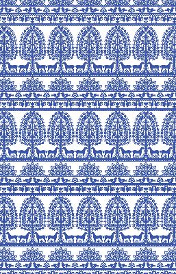 Kitchen roller blind Blue pattern