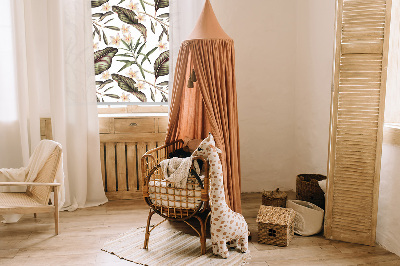 Roller blind for window Flowers with stems