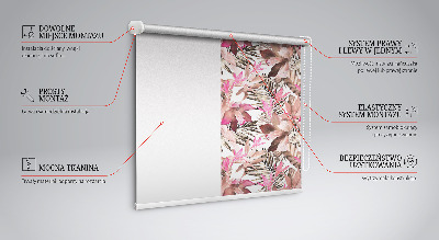 Daylight roller blind Pink flowers