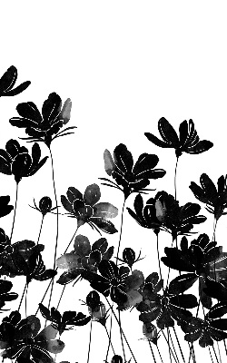 Roller blind Black flowers
