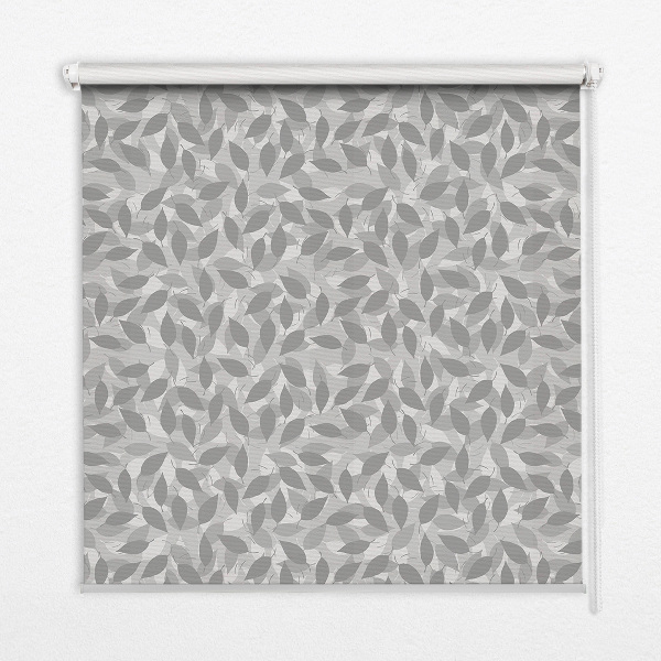 Roller blind Gray leaves