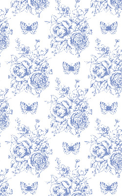 Roller blind Blue flowers and butterflies