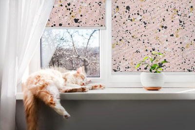 Roller blind Paint stains pink background