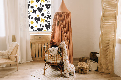 Roller blind Black and yellow designs