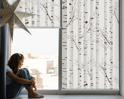 Roller blind for window Birch