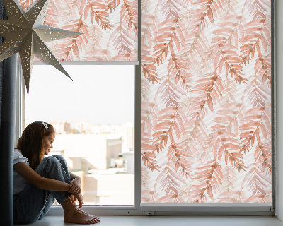 Roller blind for window Pink leaves