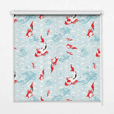 Roller blind for window Fish in the water