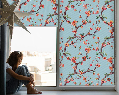 Daylight roller blind Flower buds from trees