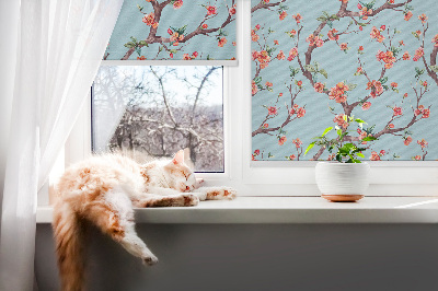 Daylight roller blind Flower buds from trees