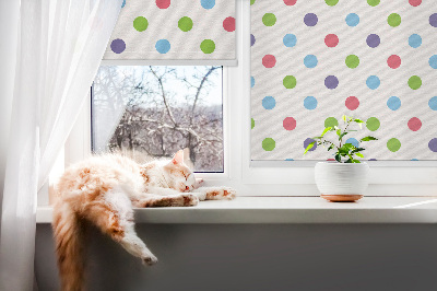 Window blind Colored dots