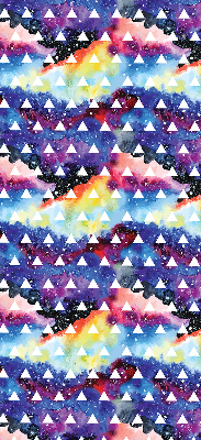 Window blind White triangles colorful background