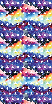 Window blind White triangles colorful background