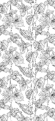 Window blind Sketched flowers