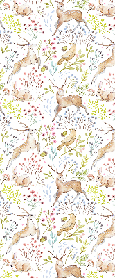 Roller blind for window Deer and deer