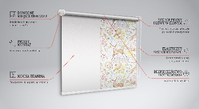 Roller blind for window Deer and deer