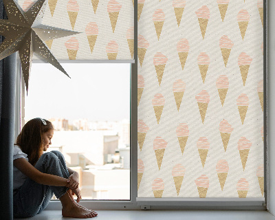Roller blind for window Ice-cream