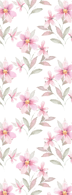 Kitchen roller blind Pink flowers